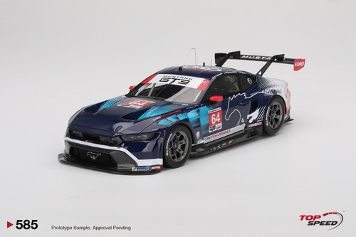 TopSpeed 1:18 Ford Mustang GT3 #64 Ford Multimatic Motorsports 2024 IMSA Daytona 24 Hrs (TS0585) Resin Car Model Available In November 2024 Pre Order Now