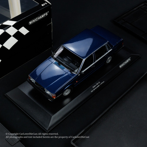 MINICHAMPS 1:18 VOLVO 740 GL – 1986 – DARK BLUE METALLIC (155171701) Diecast Car Model Available Now