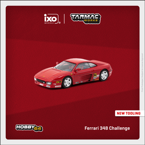 Tarmac Works 1:64 Ferrari 348 Challenge  Presentation (T64-082-PRE) Diecast Car Model Available In January 2025 Pre Order Now