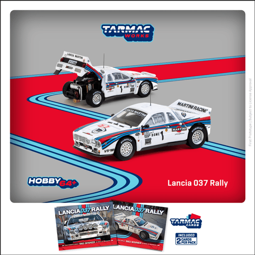 Tarmac Works 1:64 Lancia 037 Rally Rally Monte Carlo 1983 Winner (T64P-TL002-83RMC01) Diecast Car Model Available In January 2025 Pre Order Now