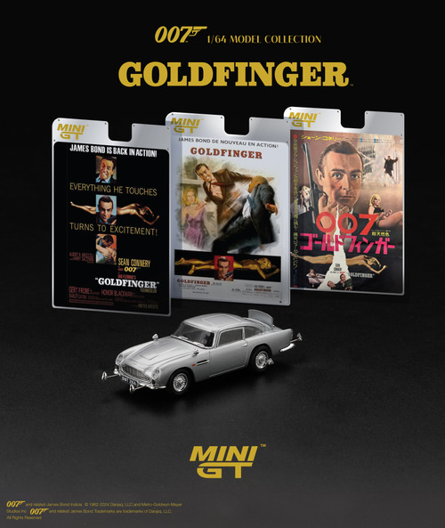 Mini GT 1:64 Aston Martin DB5  “Goldfinger” (MGT00900-007ECH) Diecast Car Model Available In December 2024 Pre Order Now