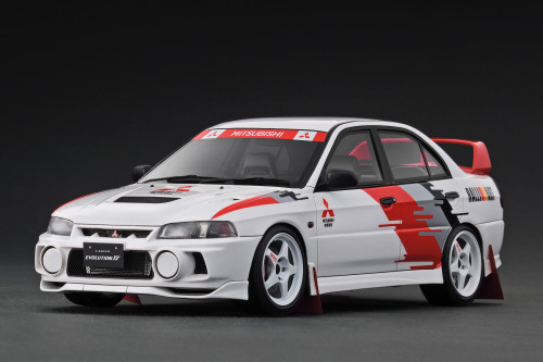 Ignition Model 1:18 Mitsubishi LANCER EVOLUTION Ⅳ (CN9A) White Rally decoration ver. (IG3786) Resin Car Model Available In Q1 2026 Pre Order Now