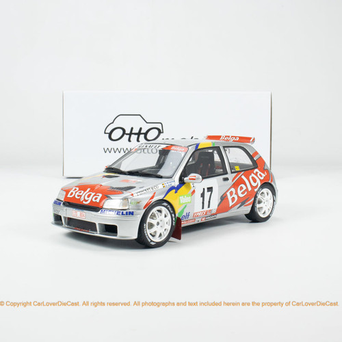 OTTO 1:18 RENAULT CLIO MAXI KIT CAR WHITE B. MUNSTER YPRES RALLYE 1995 *Limited to 2500pcs* (OT1058) Resin Car Modle Available Now