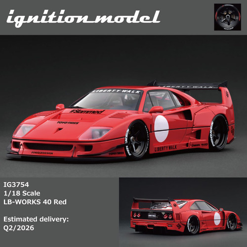 Ignition Model 1:18 LB-WORKS 40 Blue Metallic / Red / Full Carbon / Purple Metallic (IG3753/IG3754/IG3755/IG3790) Resin Car Model Available In Q2 2026 Pre Order Now