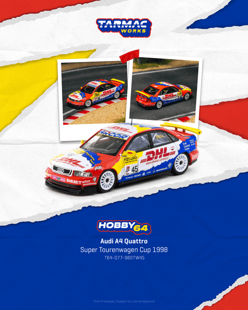 Tarmac Works 1:64 Audi A4 Quattro Super Tourenwagen Cup 1998 (T64-077-98STW45) Diecast Car Model Available In February 2026 Pre Order Now