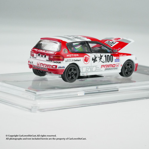 BM Creations 1:64 HONDA EG6 -  #100 JTCC1993 (RHD) (64B0479) Diecast Car Model Available Now
