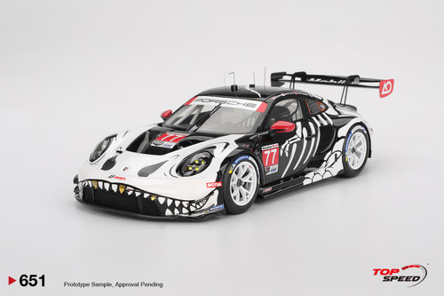 TopSpeed 1:18 Porsche 911 GT3 R #77 AO Racing  2025 IMSA  Petit Le Mans  (TS0651) Resin Car Model Available In February 2026 Pre Order Now