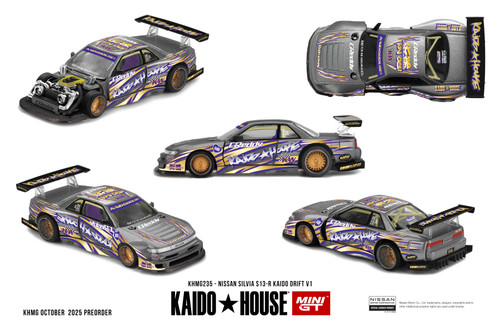 Kaido House x Mini GT 1:64 Nissan Silvia S13-R KAIDO DRIFT V1 (KHMG235-CH) Diecast Car Model Available In February 2026 Pre Order Now