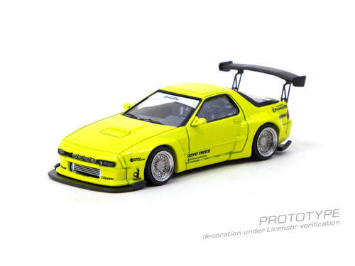Tarmac Works 1:64 Pandem Mazda RX-7 FC3S Yellow (T64R-066-YL) Diecast Car Model Available In March 2026 Pre Order Now