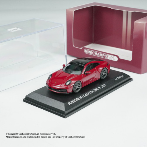 MINICHAMPS 1:64 PORSCHE 911 (992.2) CARRERA - 2025 (643064023-643064026) Diecast Car Model Available In November 2025 Pre Order Now
