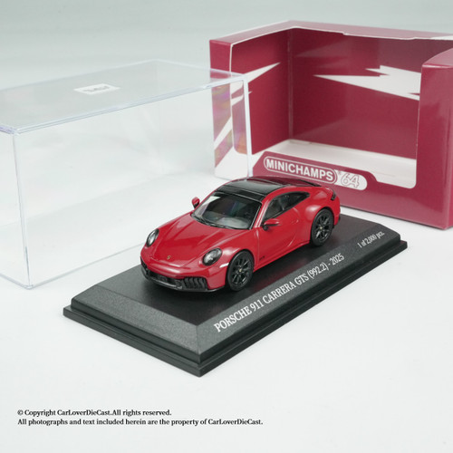 MINICHAMPS 1:64 PORSCHE 911 (992.2) CARRERA GTS - 2025 (643064123-643064127) Diecast Car Model Available In November 2025 Pre Order Now