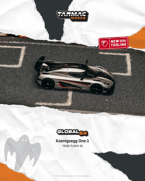 Tarmac Works 1:64 Koenigsegg One:1 Silver (T64G-TL054-SL) Diecast Car Model Available In April 2026 Pre Order Now