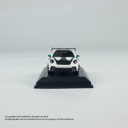 MINICHAMPS 1:64 PORSCHE 911 (992) GT3 RS -2023 - WHITE W WEISSACH PACKAGE - TRIBUTE TO AMERICA (643062125) Diecast Car Model Available In December 2025 Pre Order Now
