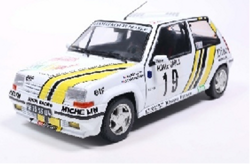 Solido 1:18 RENAULT 5 GT TURBO MK2 WHITE白 #19 A.OREILLE/G.THIMONIER RALLYE MONTE-CARLO 1989 (S1810006) Diecast Car Model Available In April 2026 Pre Order Now