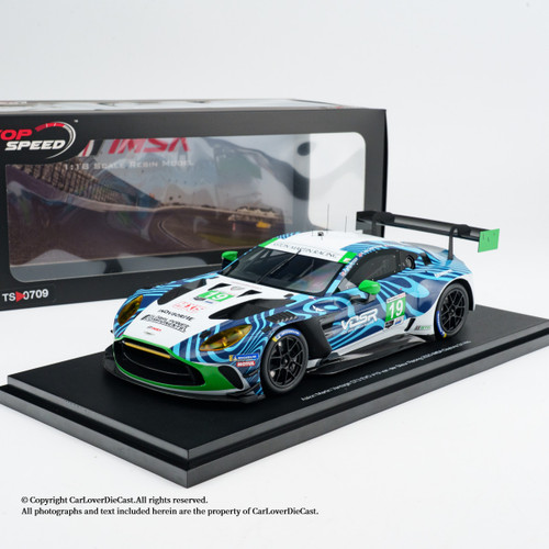 TopSpeed 1:18 Aston Martin Vantage GT3 Evo #19 van der Steur Racing 2025 IMSA Daytona 24 Hrs (TS0709) Resin Car Model Available Now