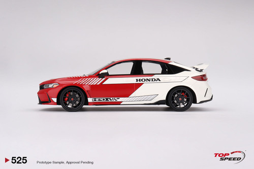 TopSpeed 1:18 Honda Civic TYPE R #1 2023 Pace Car Red (TS0525) Resin Car Model Available Now