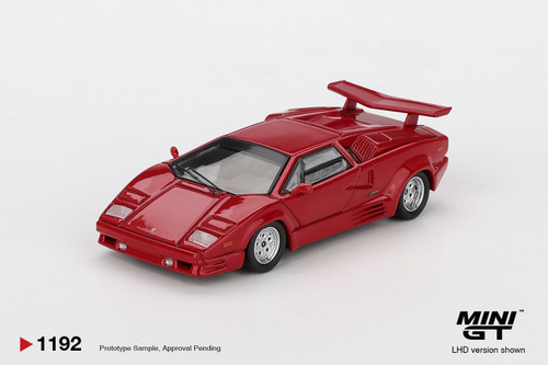 Mini GT 1:64 Lamborghini Countach 25th Anniversary Red (MGT01192) Diecast Car Model Available In May 2026 Pre Order Now