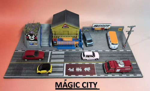 Magic City 1:64 SPOON & Kumamon Parking Lot Scene (110085) Available In April 2026 Pre Order Now