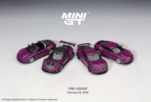 Mini GT 1:64 Porsche 911 (992.1) Rubystone Red Set (MGTS0021) Diecast Car Model Available In July 2026 Pre Order Now