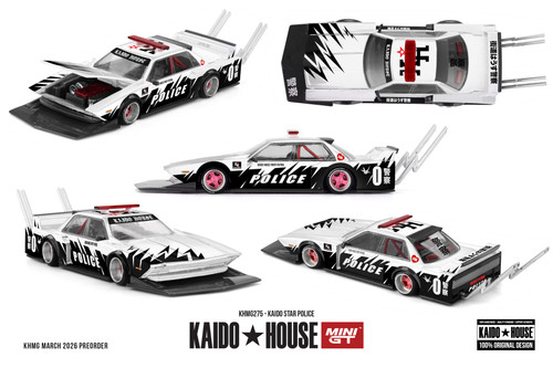 Kaido House x Mini GT 1:64 KAIDO STAR POLICE (KHMG275-CH) Diecast Car Model Available In AUG 2026 Pre Order Now