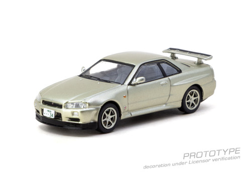 Tarmac Works 1:64 Nissan Skyline GT-R R34 Millenium Jade (JC64-012-MJ) Diecast Car Model Available In August 2026 Pre Order Now
