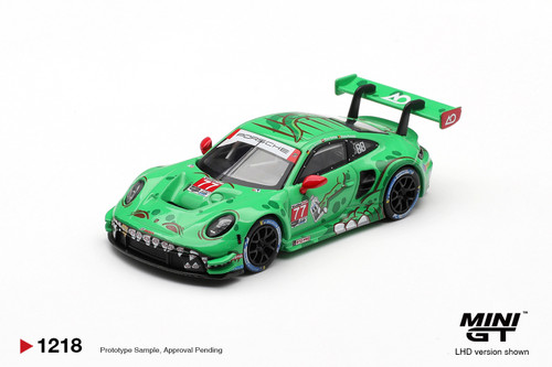 Mini GT 1:64 Porsche 911 GT3 R (992) #77 AO Racing 2025 IMSA Sebring 12 Hrs Class Winner (MGT01218) Diecast Car Model Available In September 2026 Pre Order Now