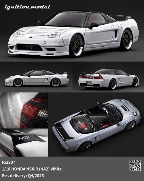 Ignition Model 1:18 HONDA NSX-R (NA2) White (IG3907) Resin Car Model Available In Q4 2026 Pre Order Now