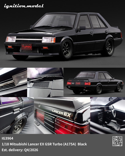 Ignition Model 1:18 Mitsubishi Lancer EX GSR Turbo (A175A) (IG3963-IG3965) Resin Car Model Available In Q4 2026 Pre Order Now