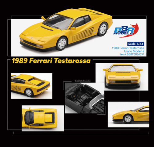 BBR Models 1:64 1989 Ferrari Testarossa Giallo Modena (BBRFER64037) Diecast Car Model Available In July 2026 Pre Order Now
