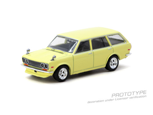 Tarmac Works 1:64 Datsun Bluebird 510 Wagon Yellow (T64G-026-YL) Diecast Car Model Available In August 2026 Pre Order Now