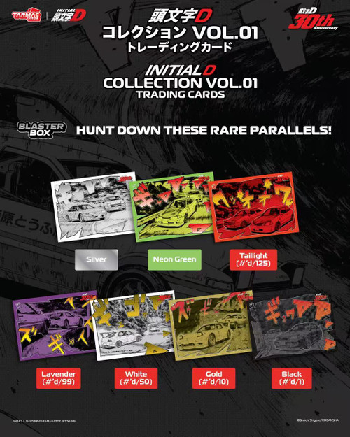 Tarmac Works COLLECTIBLE TRADING CARDS Initial D Collection Vol.01 - 30th Anniversary - Blaster Box (TC-IDC-B01) Collectible Cards Available In June 2026 Pre Order Now