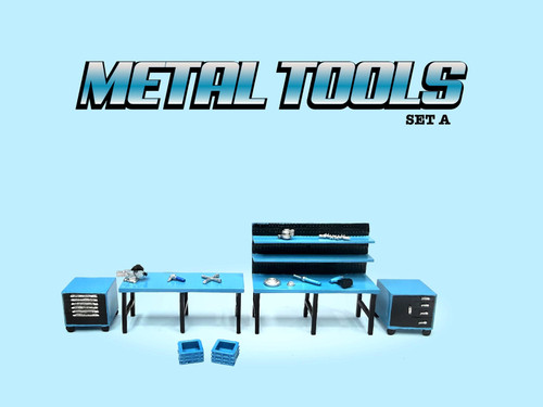 American Diorama 1:64 Metal Tools Blue - Set A (AD-2441) Diecast Model Available In June 2026 Pre Order Now