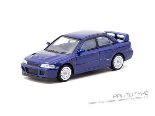 Tarmac Works 1:64 Mitsubishi Lancer GSR Evolution II Blue (T64G-049-BL) Diecast Car Model Available In September 2026 Pre Order Now