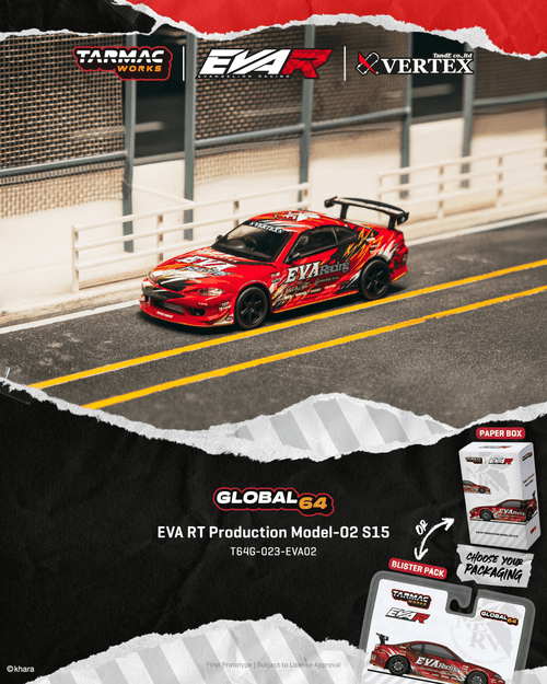 Tarmac Works 1:64 EVA RT PRODUCTION MODEL-02 S15 (T64G-023-EVA02) Diecast Car Model Available In September 2026 Pre Order Now