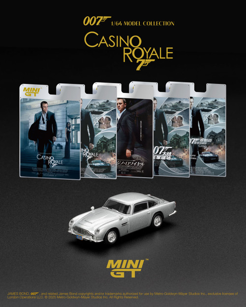 Mini GT 1:64 Aston Martin DB5  “Casino Royale”  (MGT00909) Diecast Car Model Available In July 2026 Pre Order Now