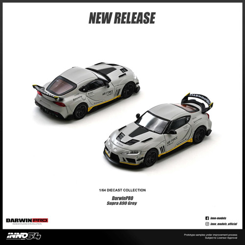 INNO 1:64 TOYOTA SUPRA A90 "DarwinPRO" Matt Grey (IN64-A90DP-MGRAY) Diecast Car Model Available In June 2026 Pre Order Now
