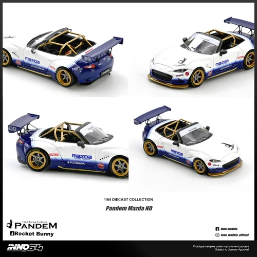 INNO 1:64 Mazda MX-5 (ND) Miata "PANDEM ROCKET BUNNY" V1.0 (IN64-MX5P-ND-01) Diecast Car Model Available In June 2026 Pre Order Now