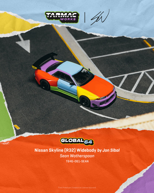 Tarmac Works 1:64 Nissan Skyline (R32) Widebody Sean Wotherspoon (T64G-061-SEAN) Diecast Car Model Available In October 2026 Pre Order Now