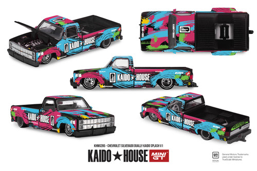 Kaido House x Mini GT 1:64 Chevrolet Silverado Dually  Kaido Splash V1 (KHMG285-CH) Diecast Car Model Available In October 2026 Pre Order Now