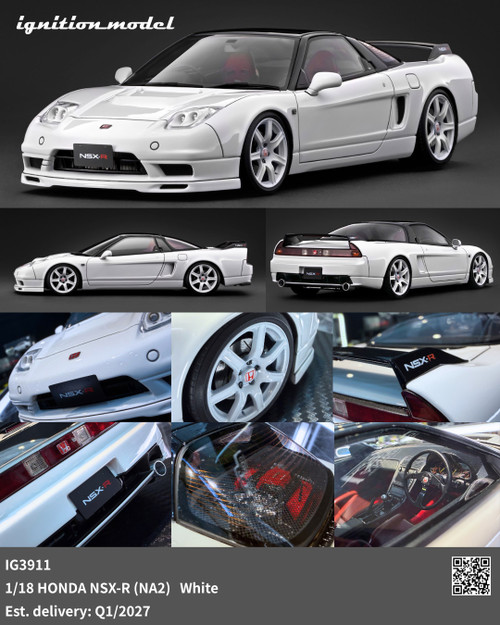 Ignition Model 1:18 HONDA NSX-R (NA2) White / Red / Yellow (IG3911/IG3908/IG3910) Resin Car Model Available In Q1 2027 Pre Order Now