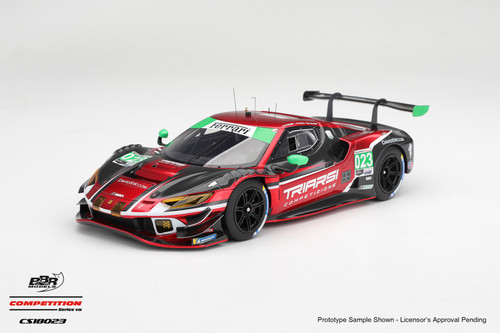 BBR Model 1:18 Ferrari 296 GT3 #023 Triarsi Competizione 2025 IMSA Petit Le Mans (CS18023) Resin Car Model Available In October 2026 Pre Order Now