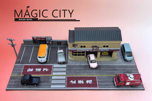 Magic City 1:64 Japanese Bridgestone Tire & Wheel Tuning & Repair Garage (110090) Available In October 2026 Pre Order Now