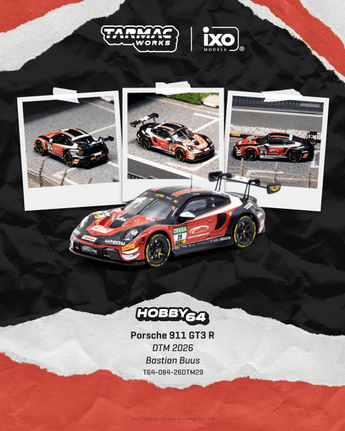 Tarmac Works 1:64 Porsche 911 GT3 R DTM 2026 (T64-084-26DTM29) Diecast Car Model Available In November 2026 Pre Order Now