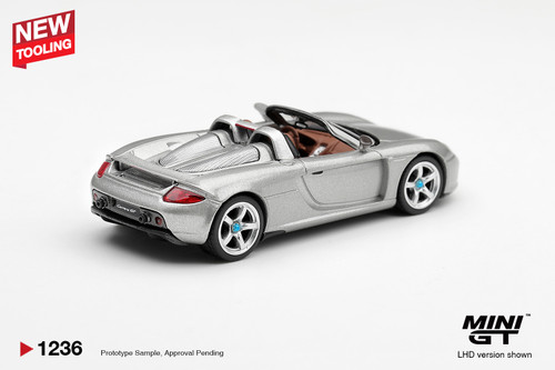 Mini GT 1:64 Porsche Carrera GT GT Silver (MGT01236) Diecast Car Model Available In February 2027 Pre Order Now
