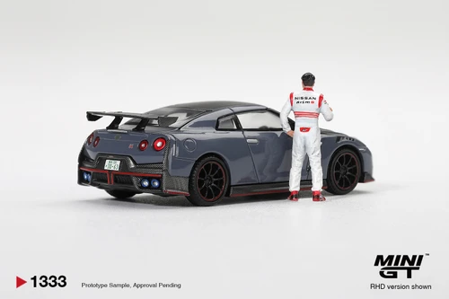 Mini GT 1:64 Nissan GT-R Nismo 2024 Tsukuba Production Car Lap Record With Matsuda Figure Tsugio Matsuda Collection (MGT01333-CH) Diecast Car Model Available In January 2027 Pre Order Now