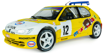 Solido 1:18 PEUGEOT 306 MAXI YELLOW #12 J.P. VANDEWAUVER / J.M. VANDERSCHUREN RALLY DU CONDROZ 1997 (S1808311) Diecast Car Model Available In Q4 2026 Pre Order Now