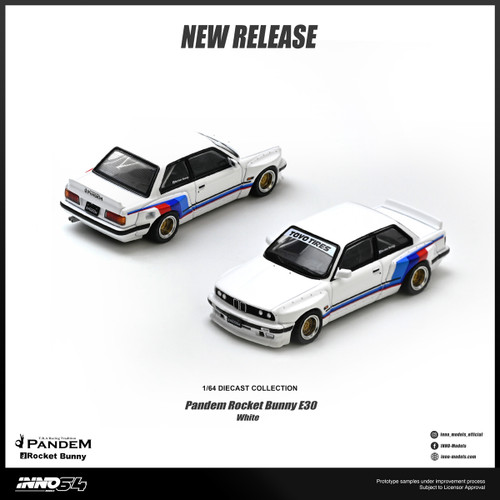 INNO 1:64 PANDEM ROCKET BUNNY E30 White (IN64-E30P-WHI) Diecast