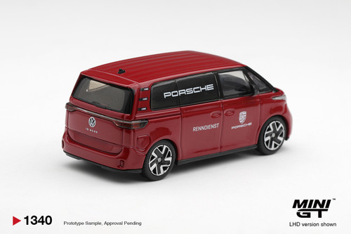 Mini GT 1:64 Volkswagen ID.Buzz Porsche Renndienst (MGT01340) Diecast Car Model Available In December 2026 Pre Order Now