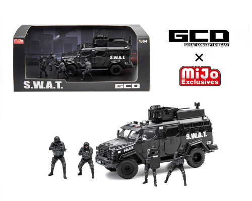 GCD X Mijo 1:64 S.W.A.T. TACTICAL ARMOR  VEHICLE  W FIGURES (KS-054-763) Diecast Car Model Available In Q4 2026 Pre Order Now