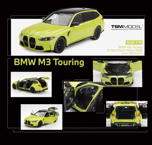 TSM Model 1:18 BMW M3 Touring M Sao Paulo Yellow Solid (TSM181031) Diecast Car Model Available In December 2026 Pre Order Now
